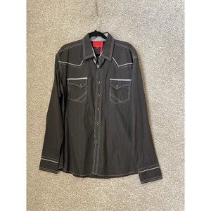 Patron Cito Men’s Long Sleeve Horse Back Bold Stitch Shirt Size XL